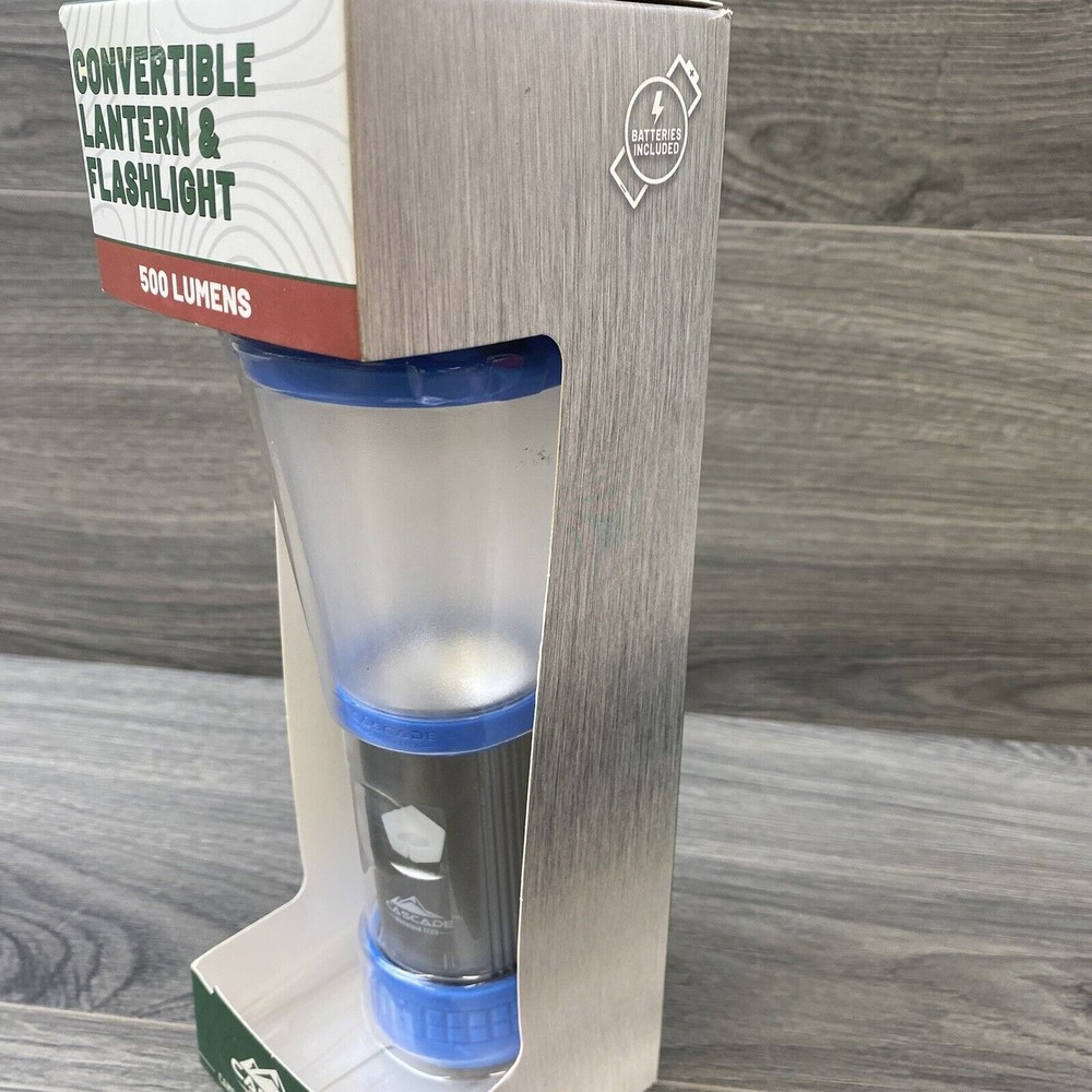 Cascade Mountain Tech 500 Lumens LED Convertible Lantern & Flashlight Blue