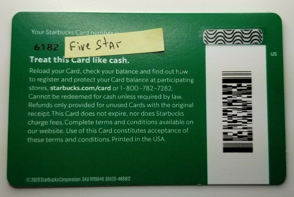 Starbucks Card 6182 -Summertime 2020