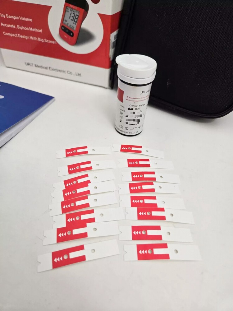 URIT PH-01 Hemoglobin Test Strips Kit - 50PCS Home Hb Fast Check Strips
