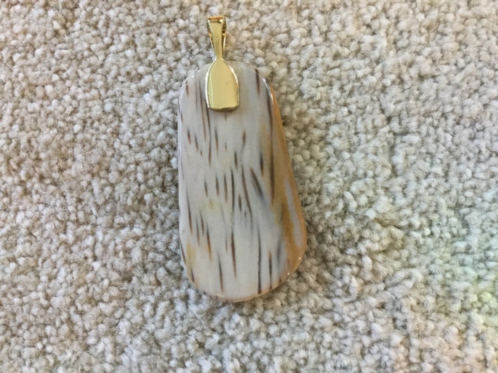Vintage Agate Earth Tones Pendant