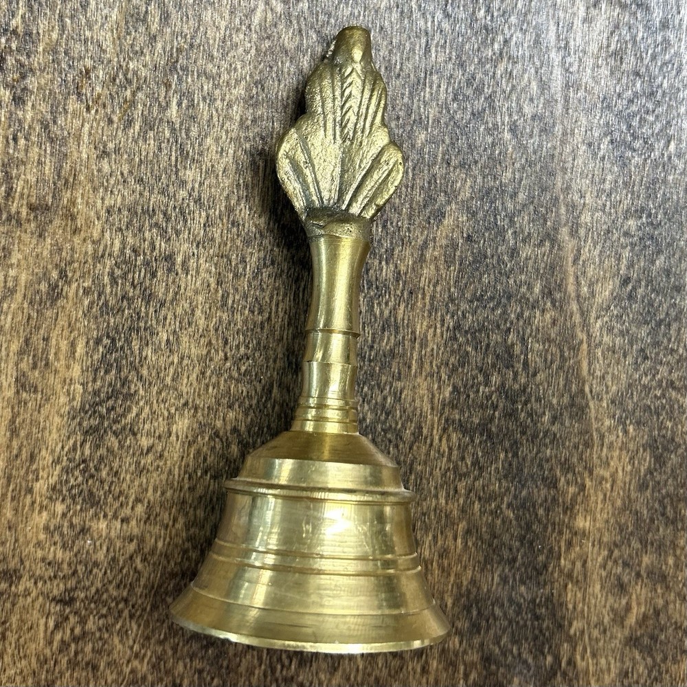 Brass Hanuman Hand Bell - H 4.25”