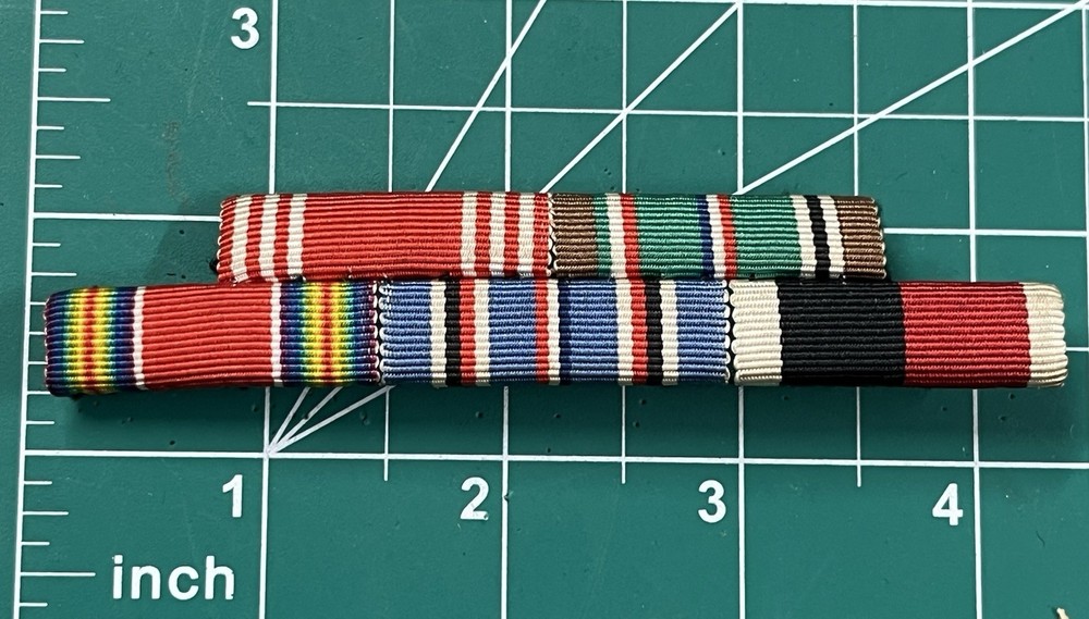 WWII ETO , Good Conduct +++ Ribbon Bar