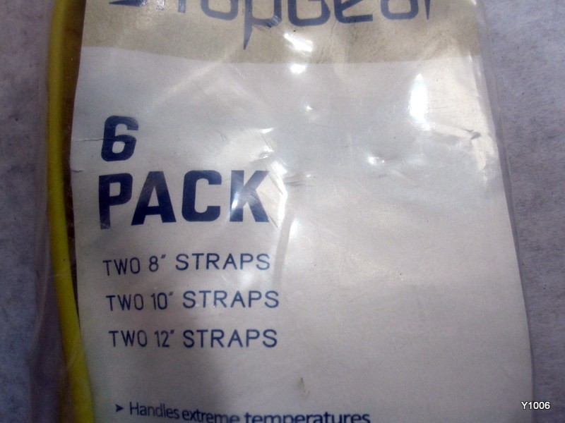 strapgear 6 pack 8,10,12 straps yellow