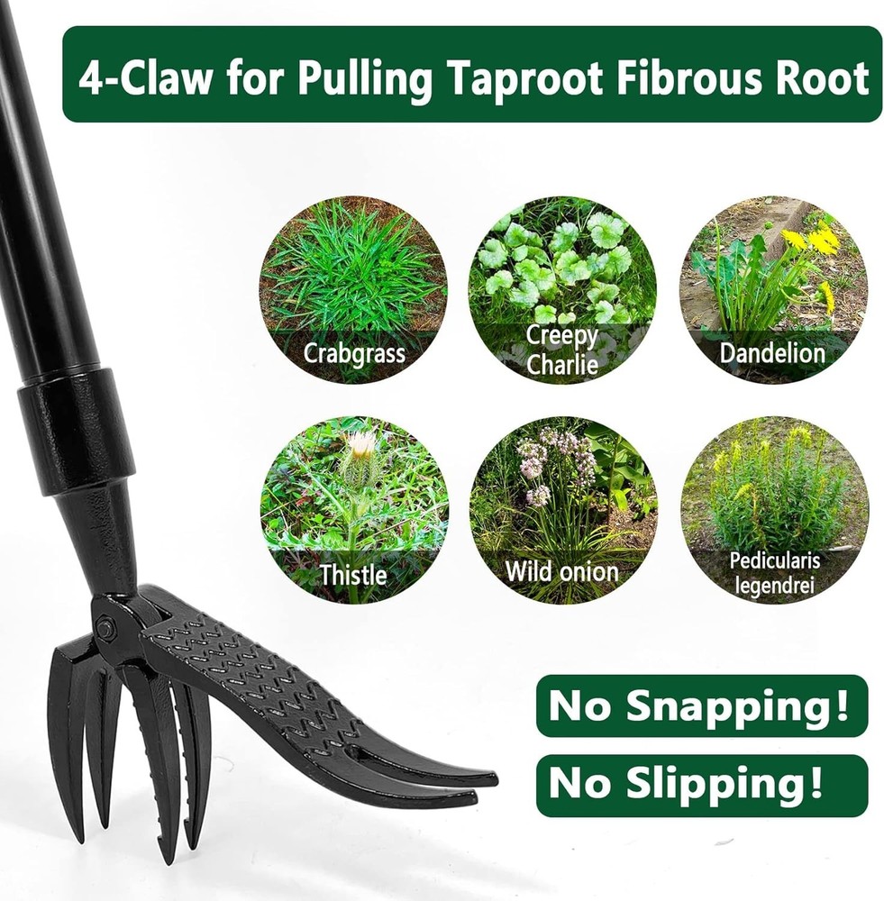 High Hardness Weed Pulling Tool,Manual Stand up Weed Puller Tool Head Replacemen