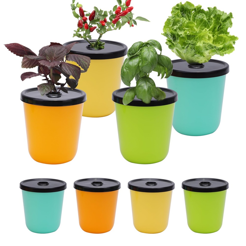 Kratky Method Hydroponic Planter Kit, 8 Hydroponic Planter Plus 24 Growing Sp...