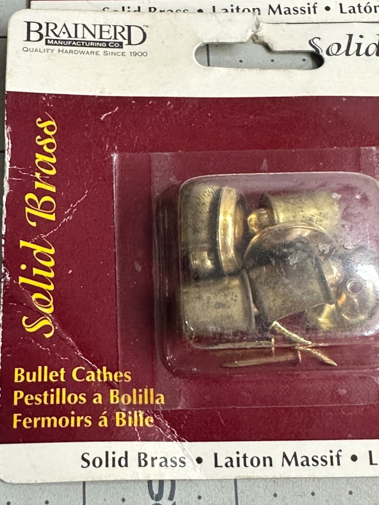 NOS 2-pack lot 4/PC (8 catches total) Brainerd Solid Brass Bullet 698XC