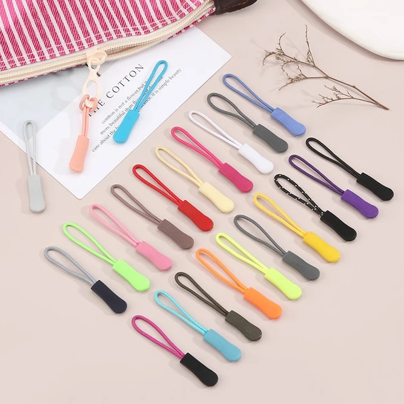 10pcs Zipper Pull Puller End Fit Rope Tag Replacement Clip Broken Buckle Fixer Z