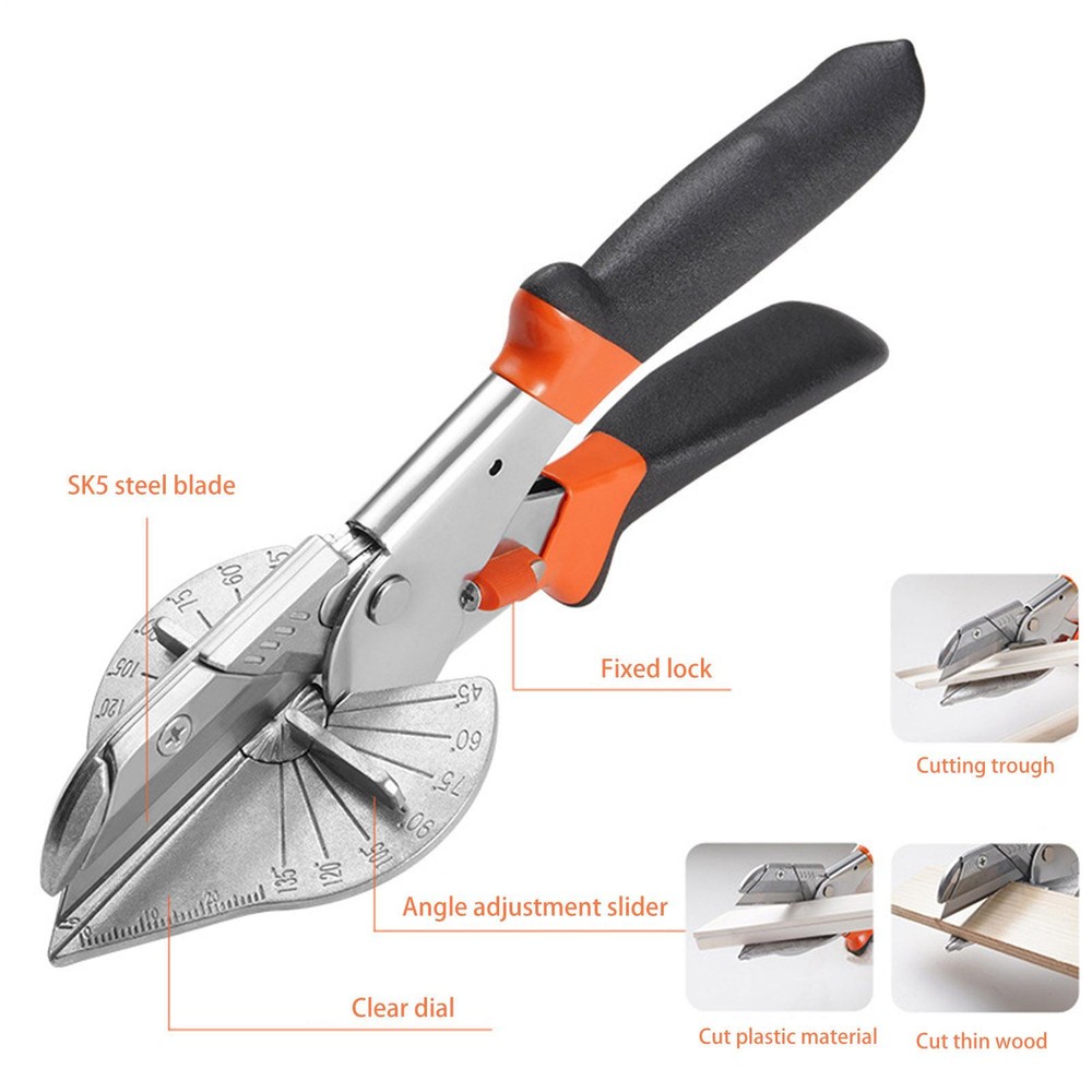 Miter Shears Adjustable 45 to 135 Degree Multi Angle Trim Cutter Function