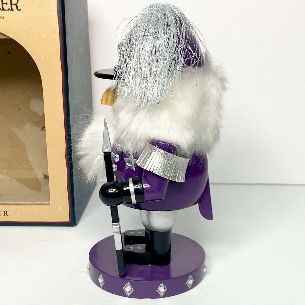 Nutcracker Village 10th Anniversary Purple Soldier Nutcracker