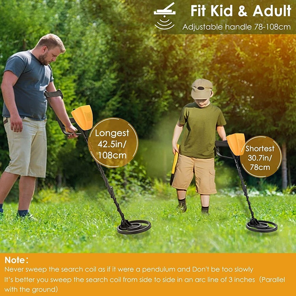 LCD Display Underground Metal Detector Gold Digger Hunter Deep Sensitive Coil