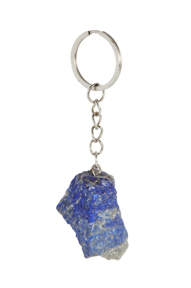Raw Lapis Lazuli Stone Keychain by New Moon Beginnings