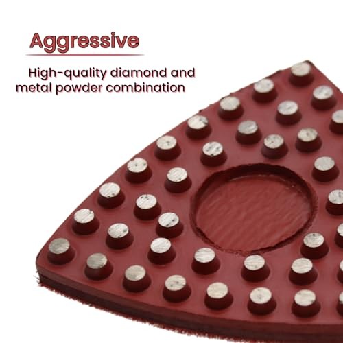 Triangular Diamond Grinding Pads for Corner Edge, 3 Inch Metal Bond Dots 60#