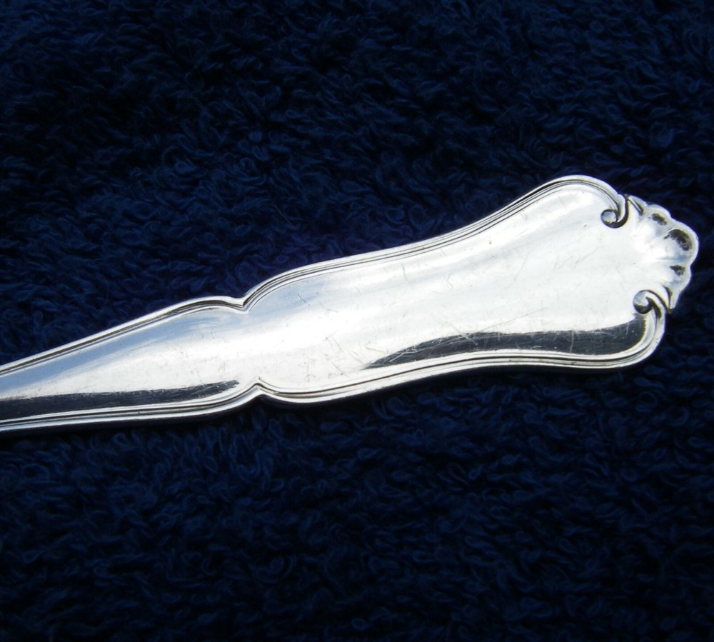 Good Th. MARTHINSEN Norway Sterling CHEESE / PATE SERVER-Simple Pattern-NR