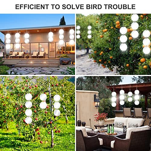 48 Pcs Highly Reflective Double Sided Bird Scare Devices Bird Scare Discs