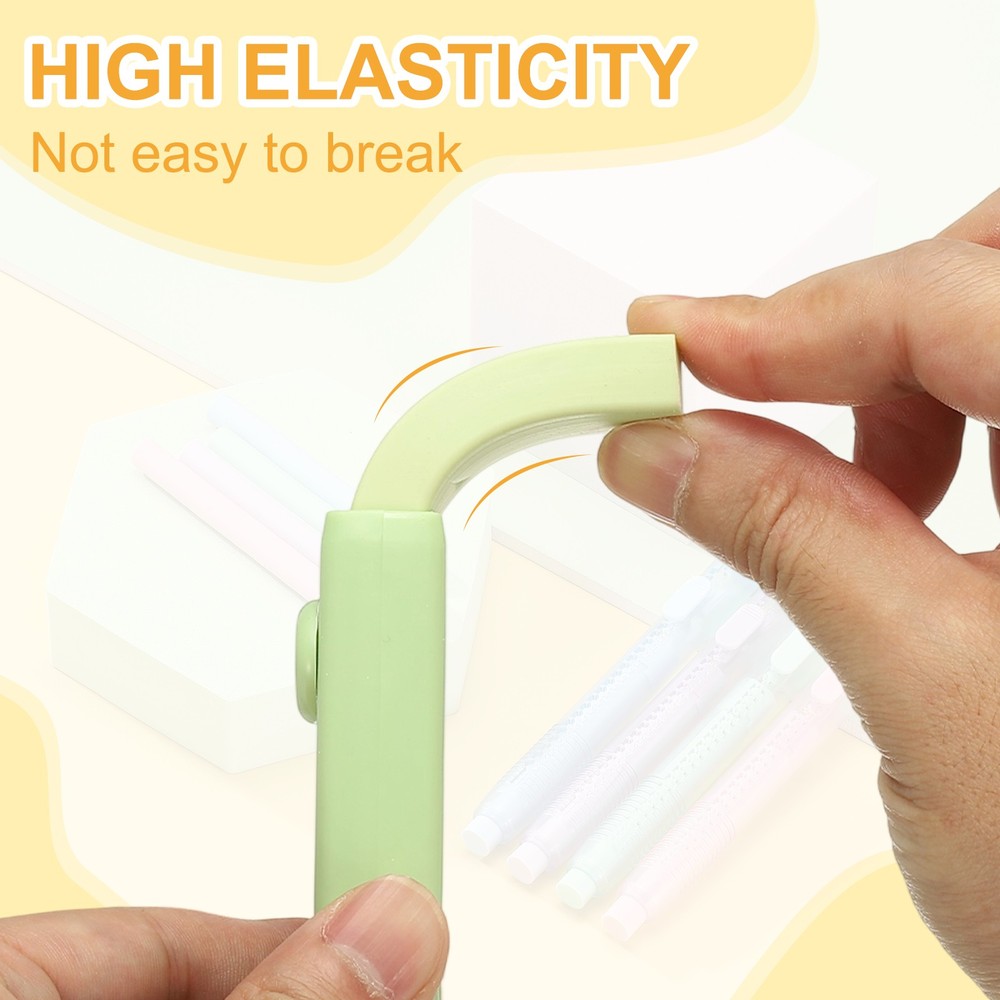 4 Pack Erasers, Pencil Erasers Large Eraser Push Pull Cute Soft, Cyan