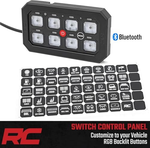 8-Gang Bluetooth RGB Backlit Switch Panel & Relay System - Universal Light &