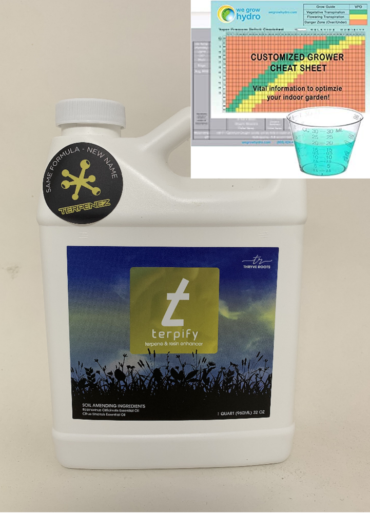 Terpify Quart Free WG Hydro Cheat Sheet and Measure Shot Cup
