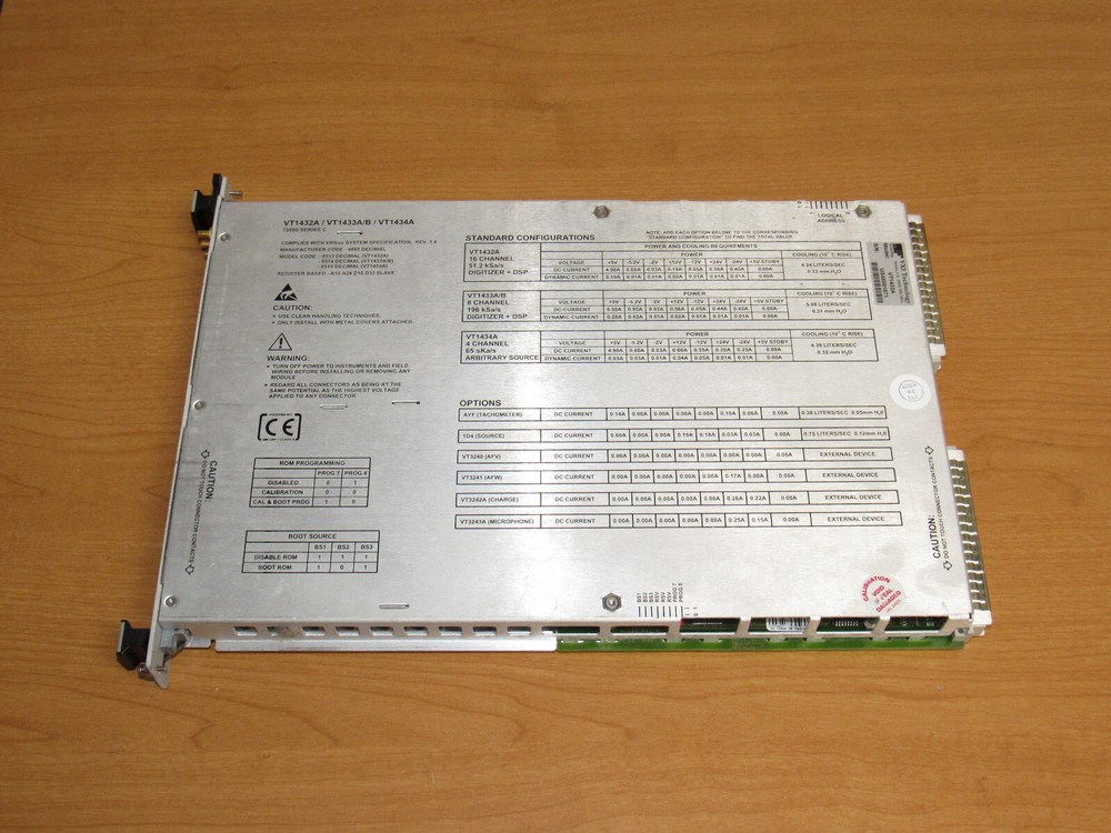 VXI Technology 4-16 Channel 51.2 kSa/s A/D + DSP Module - VT1432A - UNTESTED