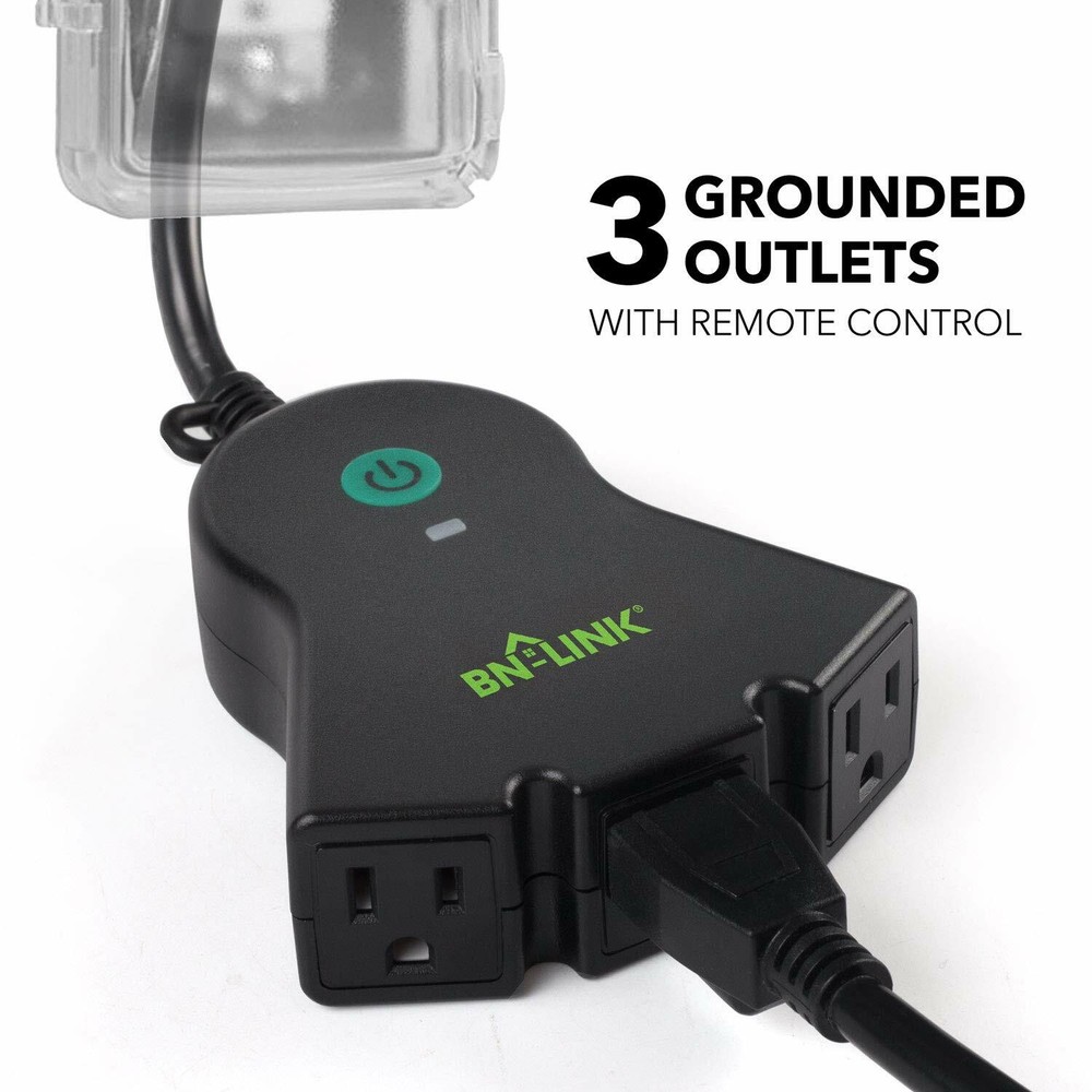 BN-LINK Wireless Remote Control Electrical Outlet Switch (Outdoor With Remotes)