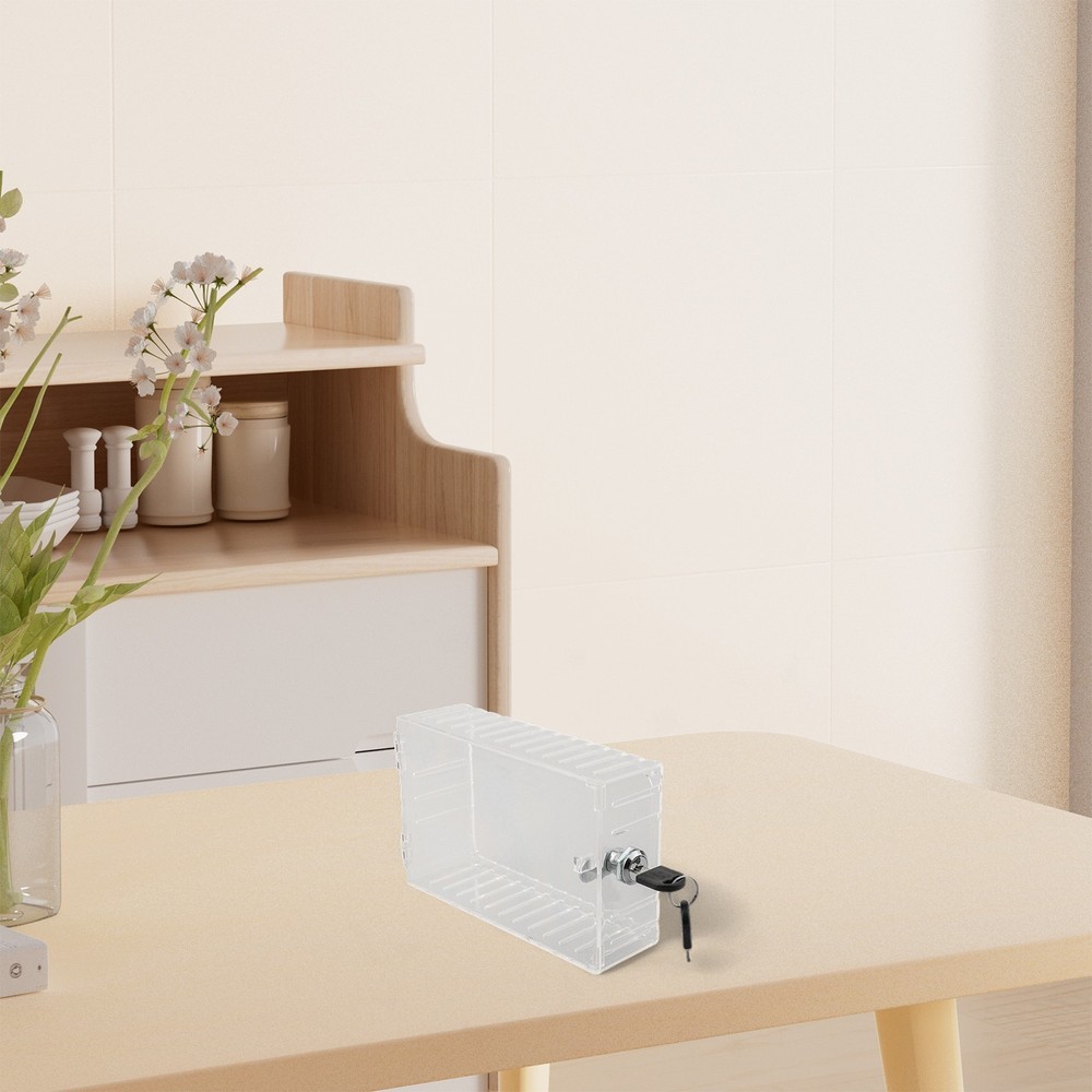 Transparent Thermostat Lock Box with Keys for Enhanced Security Features