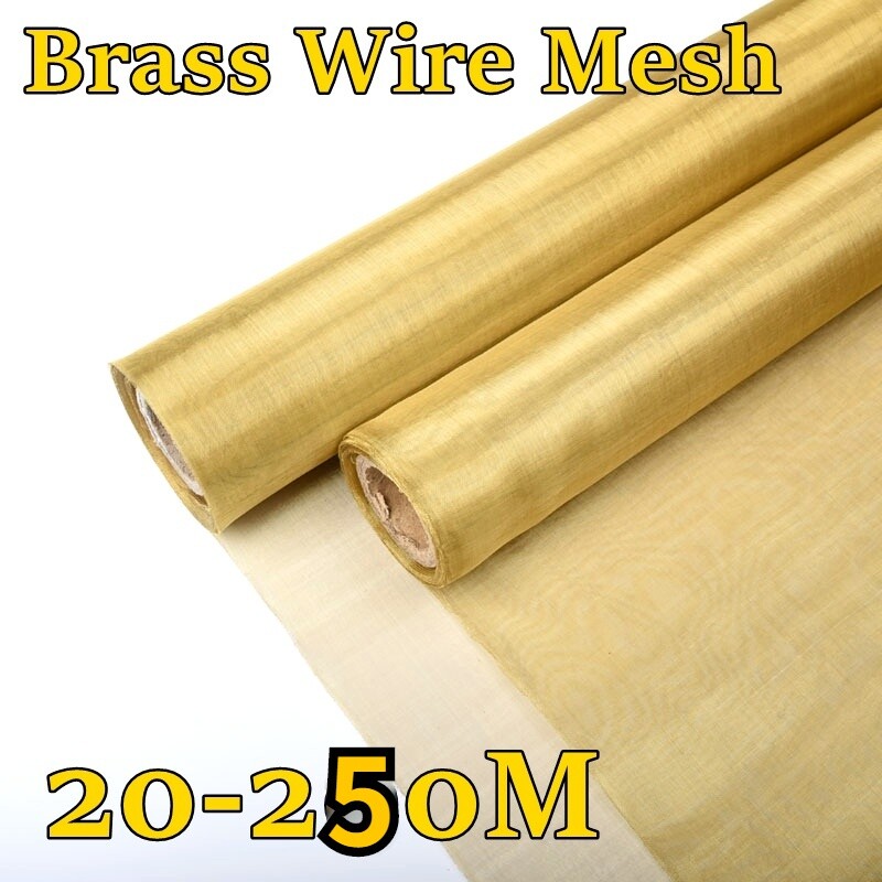 Pure Brass Mesh Dense Filter Woven Wire Screen Net EMF Shielding DIY Craft Art