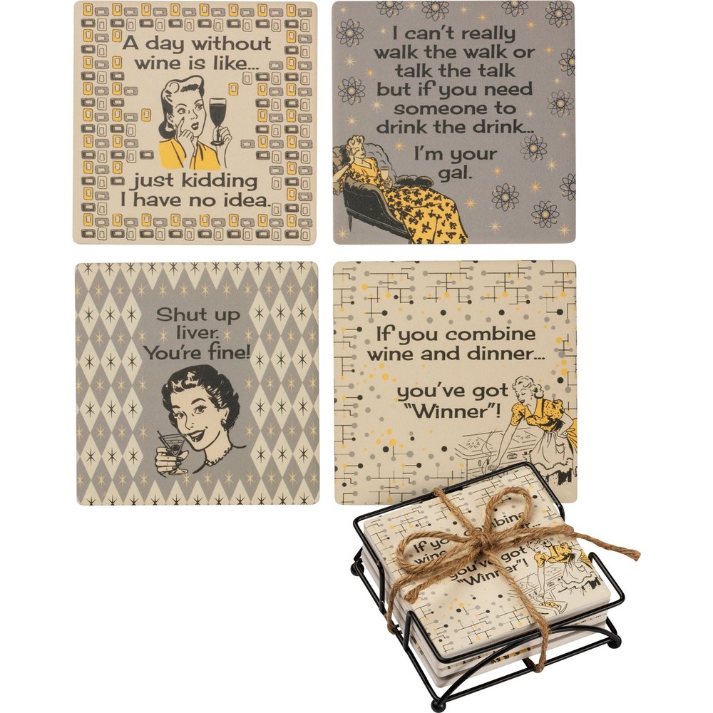 Drink Wine Coaster Set