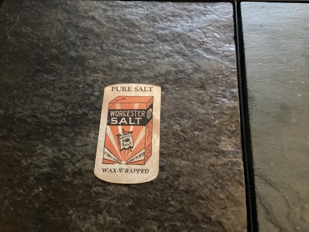 Worcester Ivory Salt Miniature Double Sided Cardboard Tag