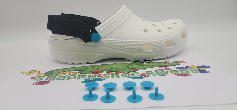 4 BLUE RIVETS,FASTENER,BUTTON, NEW (FAST SHIP) fits CROC