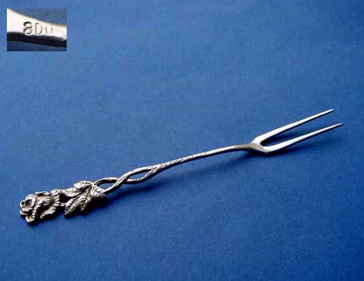 Serving Fork, Rose, 800er Silver C61