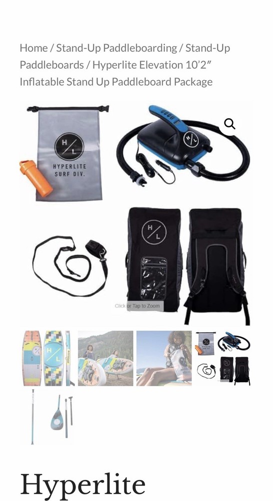 Kayak Hyperlite Elevation 10'2" Inflatable Stand-Up Paddleboard