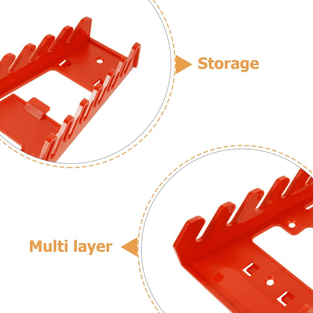2 Pcs Garage Tool Holder Wrench Storage Organizer Pegboard Tools Shelves
