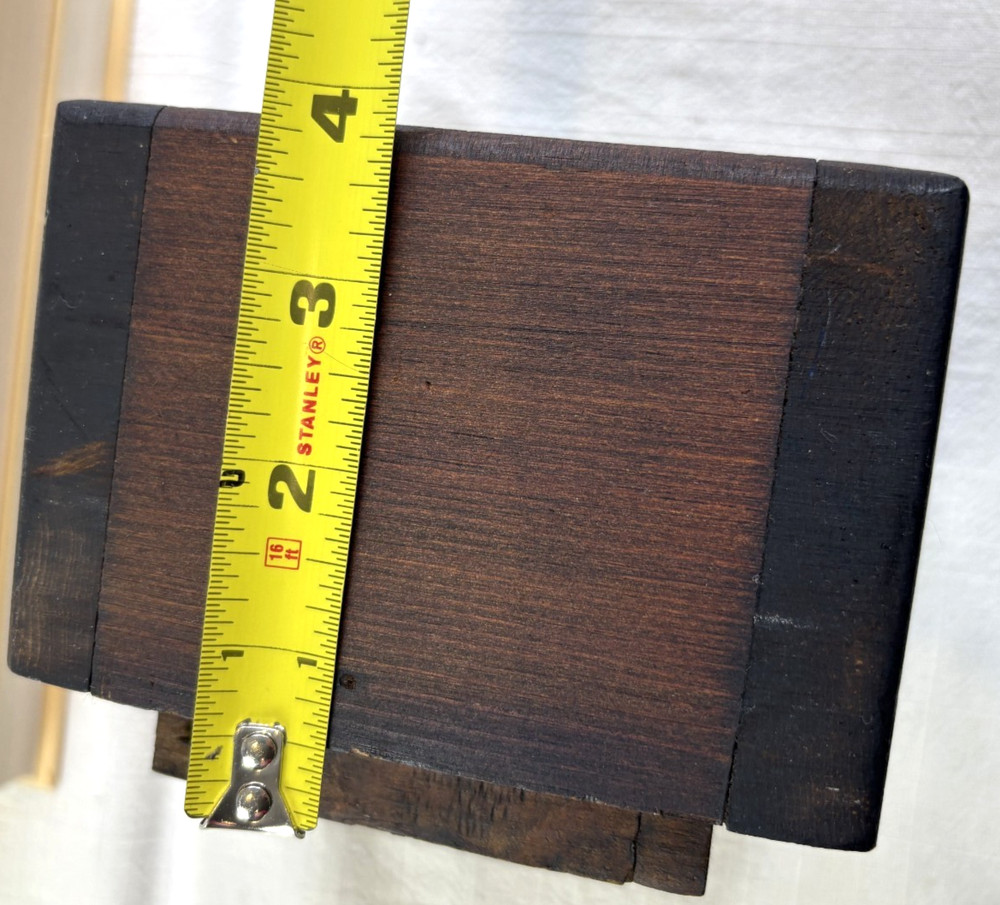 MCM Small Square Brown Wood Planter 5 x 5"