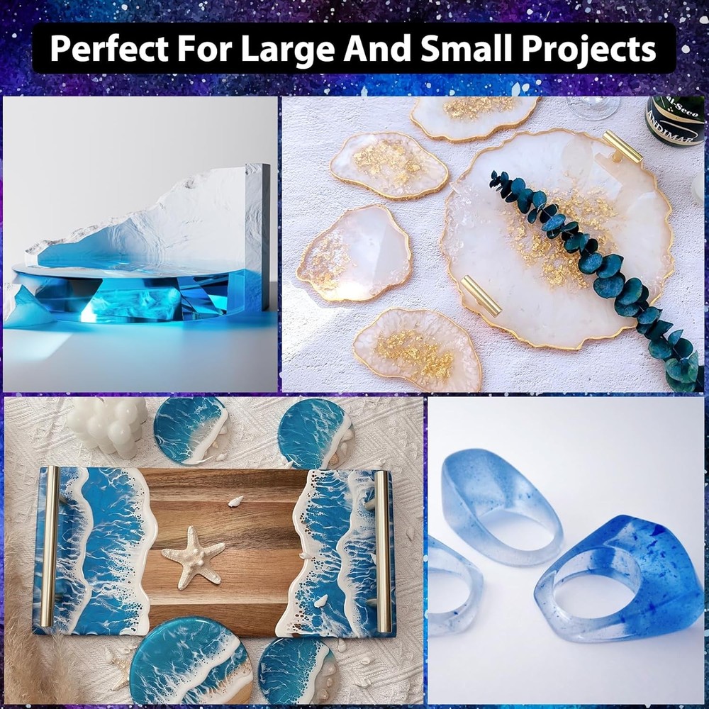 Clear epoxy resin kit for art crafts