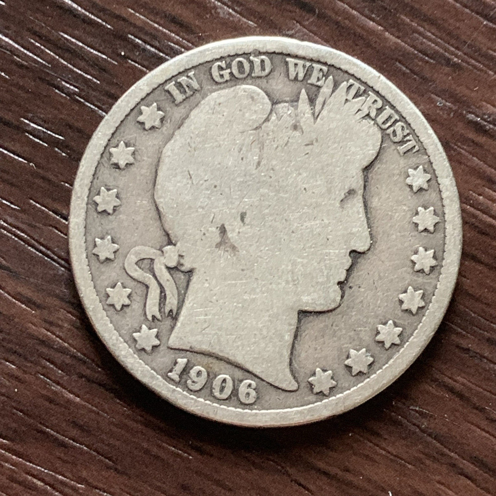 1906 Barber Silver Half Dollar  Full Date Coin!