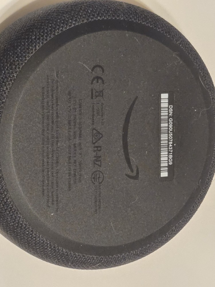 Amazon Echo Dot D9N29T (3rd Generation) Speaker Black Power Cord Tested WORKS