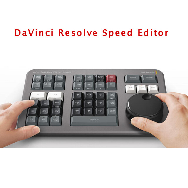 BMD Blackmagic DaVinci Resolve Speed Editor Keyboard Bluetooth USB Live Stream