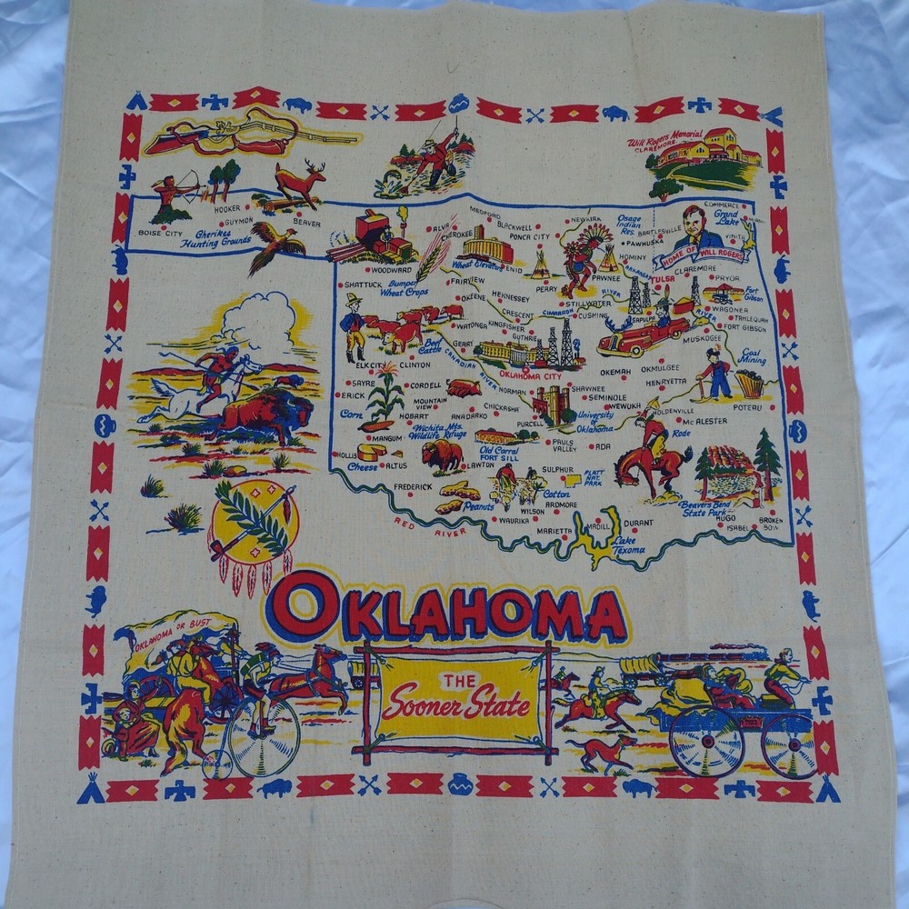 OKLAHOMA CACTUS CLOTH TAPESTRY