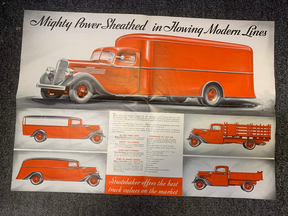 Vtg Studebaker Catalog Quality Trucks New Vehicle Features Chassis