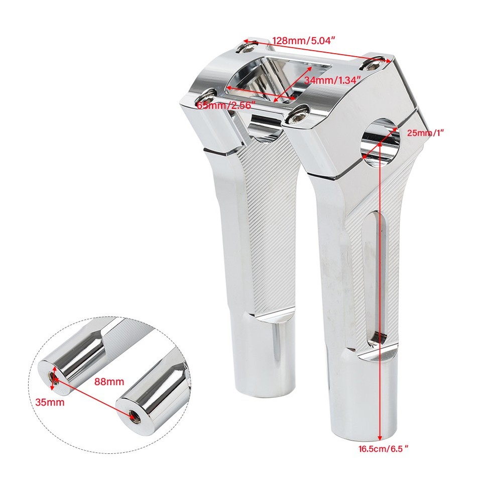 6 inch Pullback Handlebar Riser For Harley Dyna M8 Softail Street Bob 18-2021