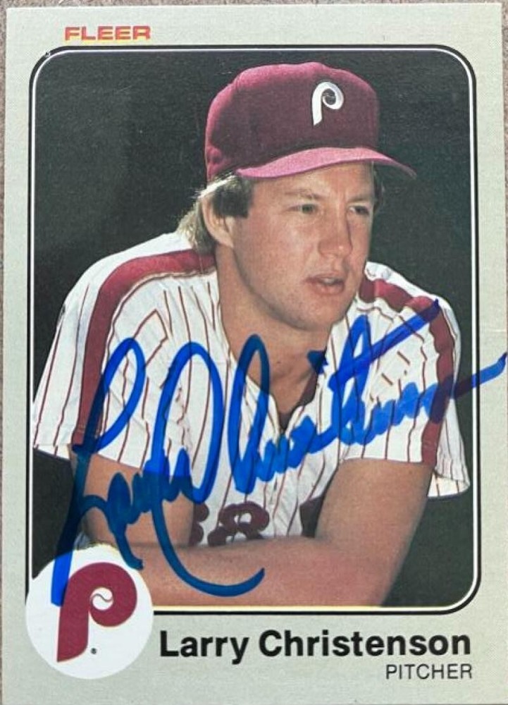 Larry Christenson Autographed 1983 Fleer #156