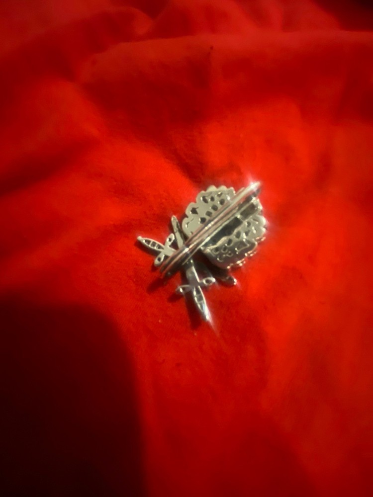 German Oak Leaf & Swords with Black Diamonds