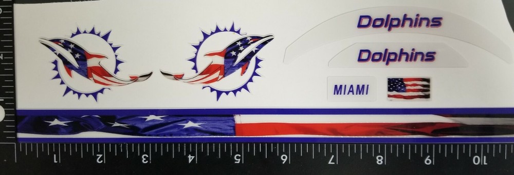 MIAMI DOLPHINS Flag Mini Helmet Decals
