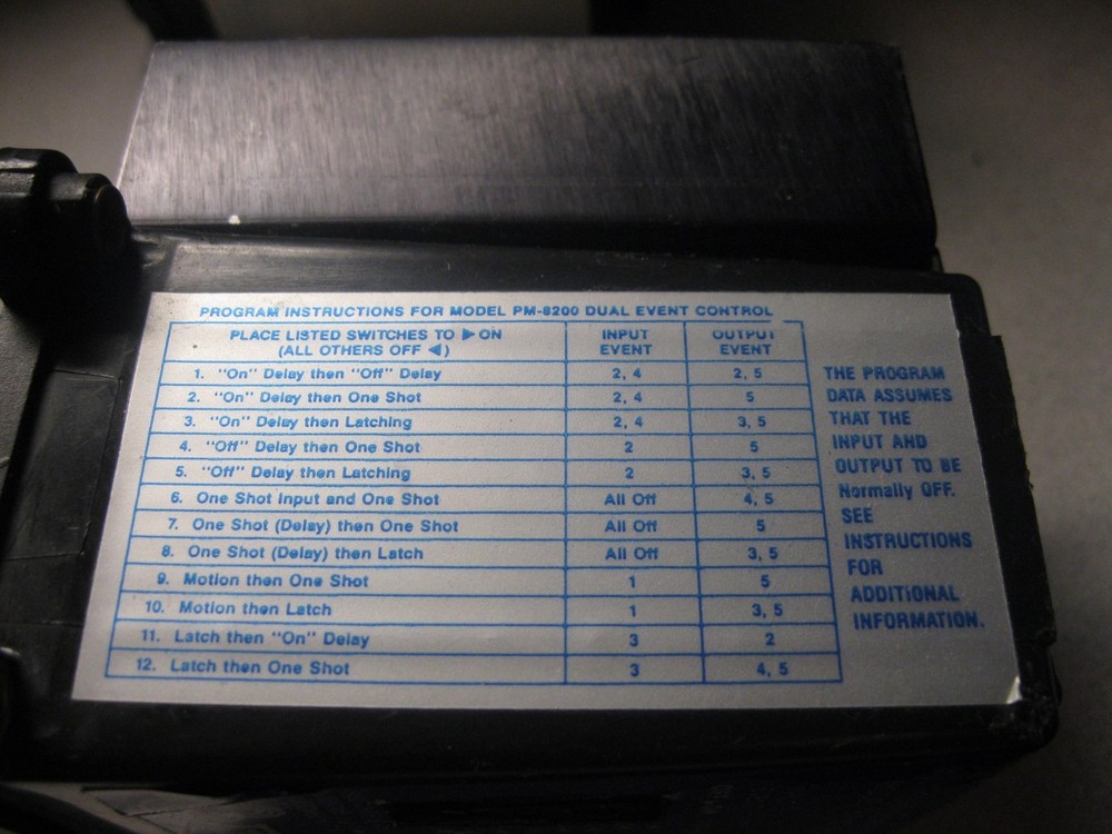 TRI-TRONICS- PM8225 DUAL FUNCTION PLUGMATE PROGRAMMABLE MODULE, DUAL EVENT