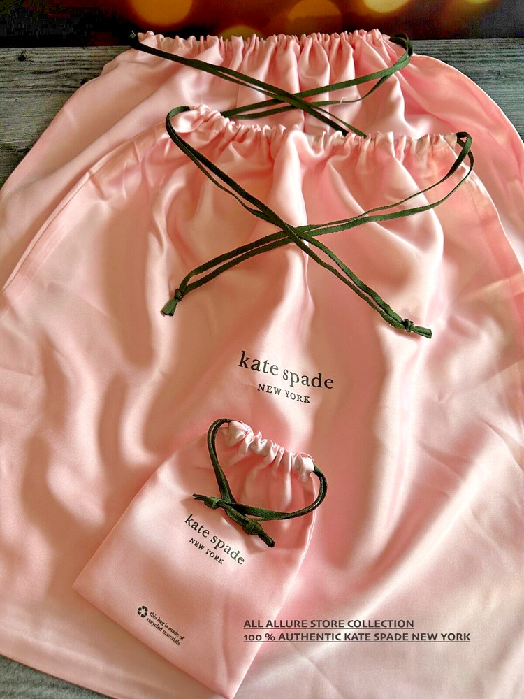 Kate Spade Drawstring Pink Dust/protective/gift Bag~LARGE, MEDIUM, SMALL