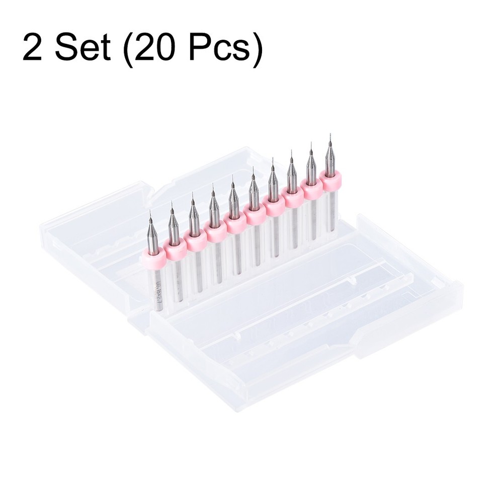 20pcs 0.15mm Carbide CNC Engraving Circuit Board Micro PCB Drill Bits