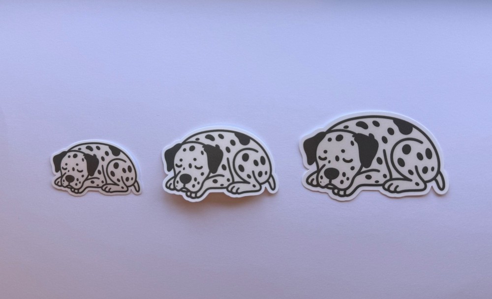 Dalmatian Sleeping Sticker