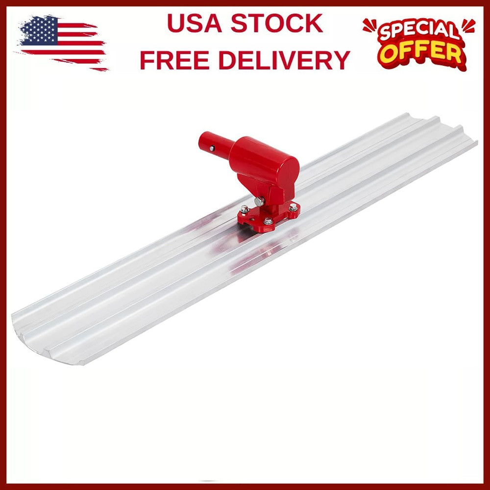 ⭐48"Bull Float Magnesium Concrete Float Round End Aluminum Tool W/Float Bracket