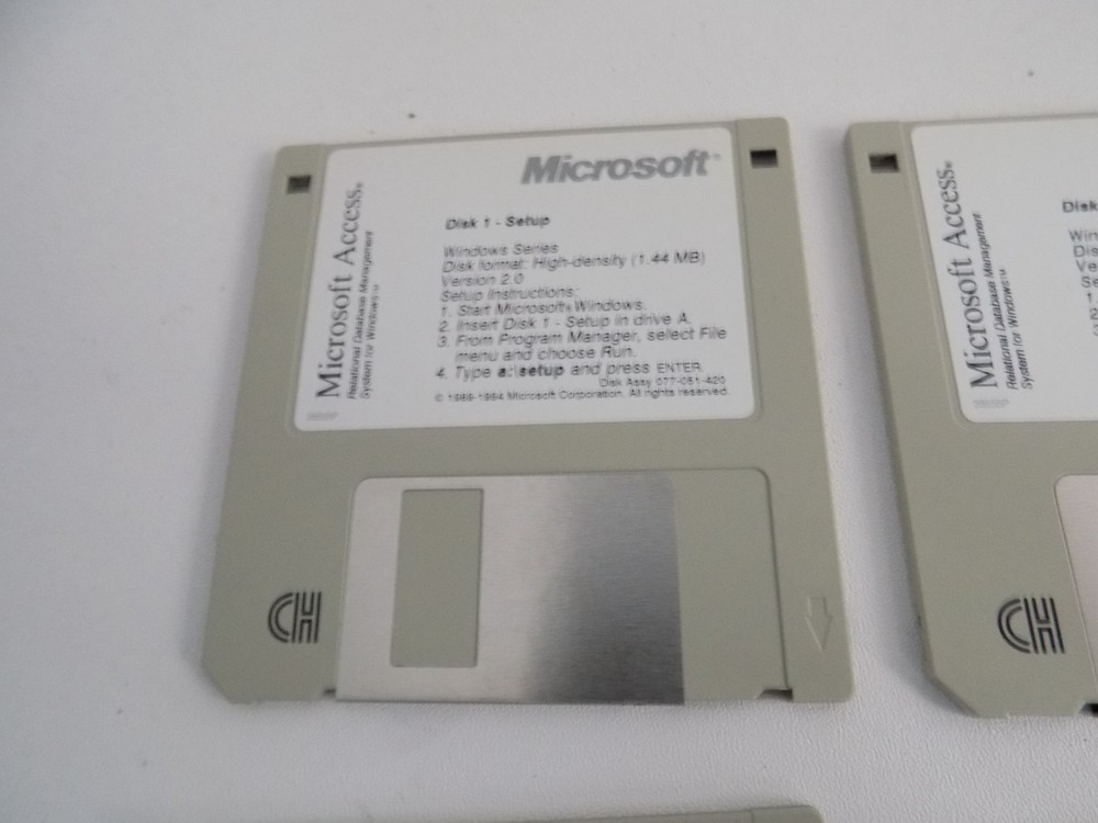 Microsoft Access Relational Database Management System 1994 Floppy Disk Lot