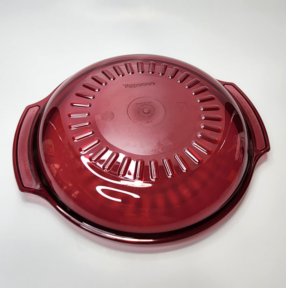 Vintage Tupperware TupperWave 5 Piece Cranberry Red Stack Cooker