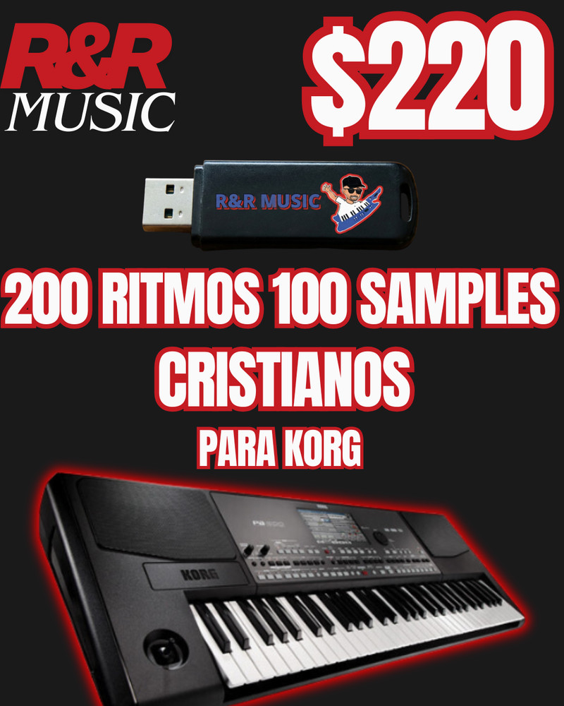 Korg 200 Ritmos y 100 Samples Cristianos